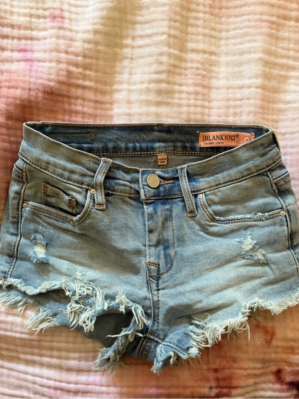 Blank NYC Girls Denim Shorts Cutoffs Sz7